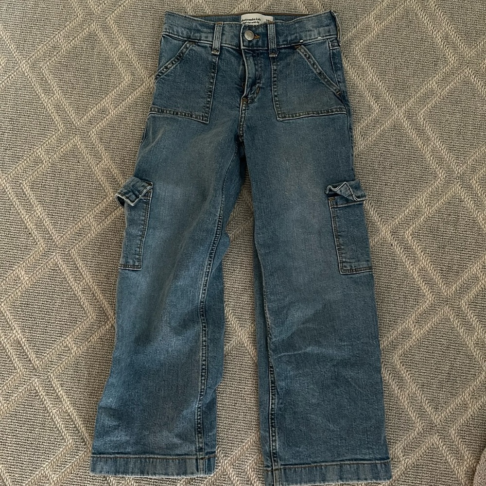 Kids Abercrombie, high-rise, wide leg jeans